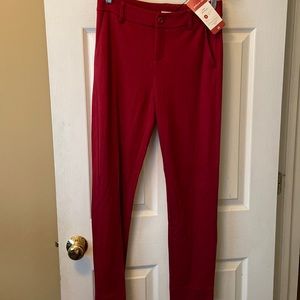 NWT! CABI Sakura Red AVA TROUSER PANTS #3201 ~ Size 4